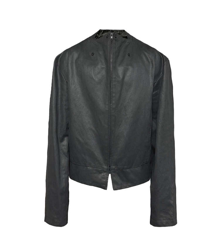 Snap Leather Jacket