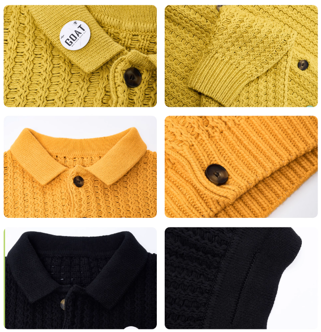 button-down badge cardigan