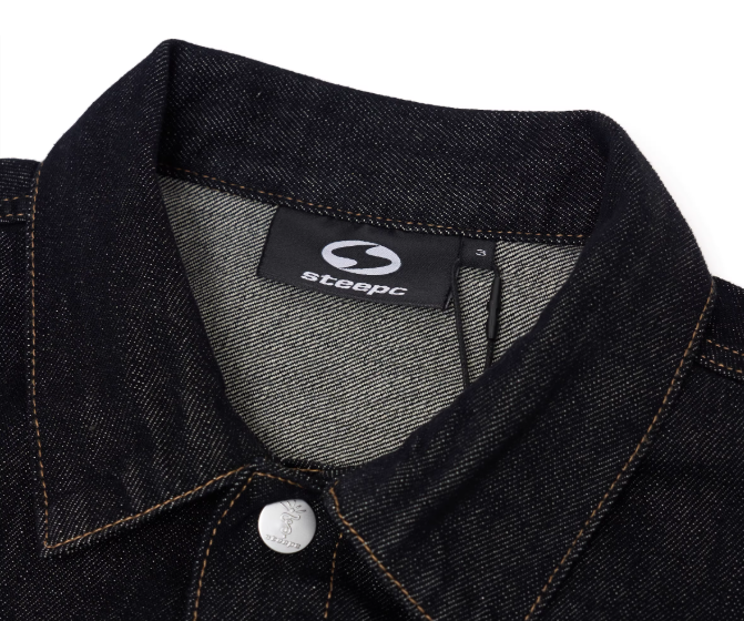Washed raw short denim jacket