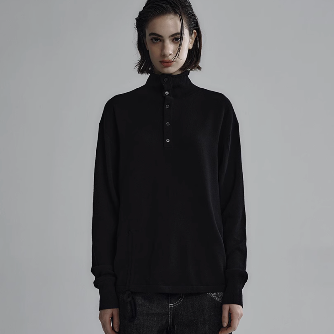 "Folded" Embroidery Wool Knit