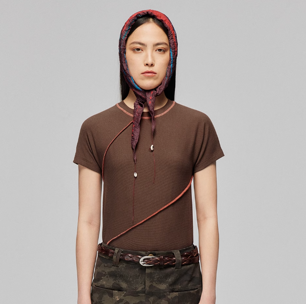 Spiral Trim Short Sleeve T-Shirt