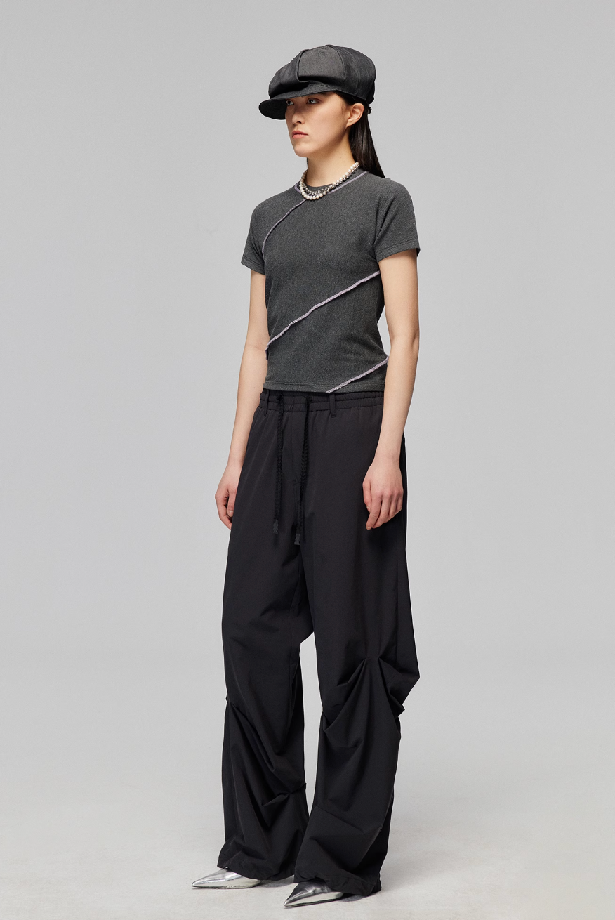 Spiral Trim Short Sleeve T-Shirt