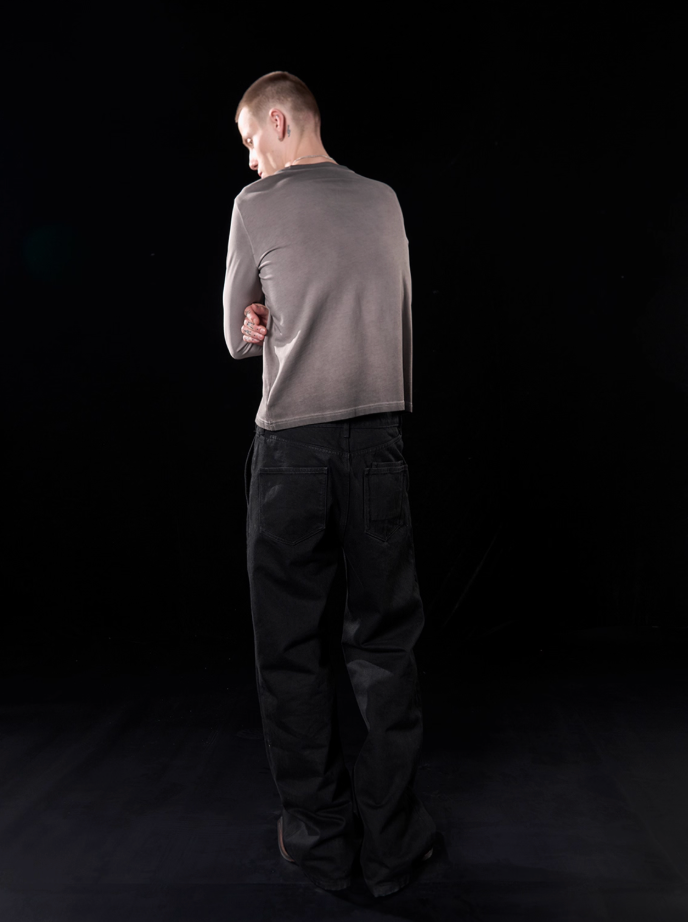 'RUDEBRAT' leather ring jeans