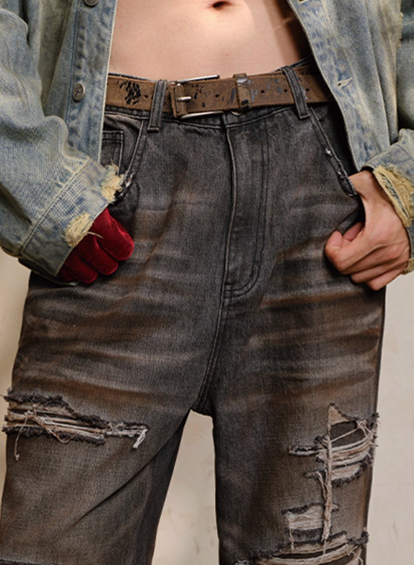 Distressed Leather Belt