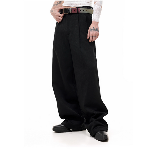 Pleated Drape Wool Trouser