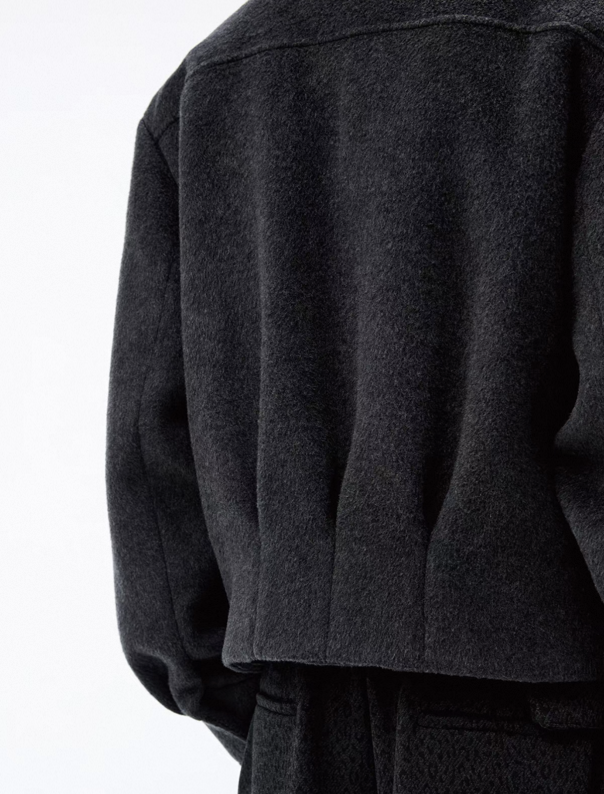 Wool Stiff Zip Jacket