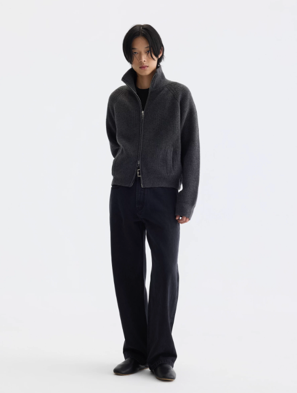 WOOL ZIP-UP CARDIGAN