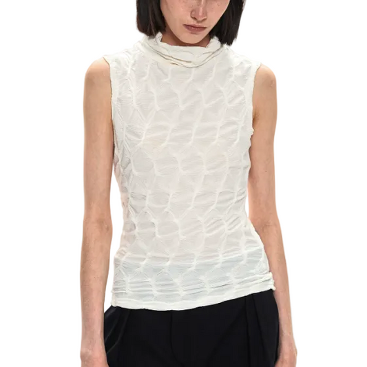 Honeycomb Plaid Shoulder Vest