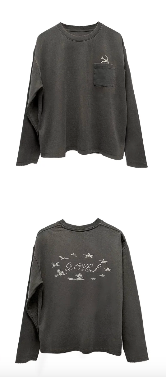 Vintage distressed long sleeve T-shirt