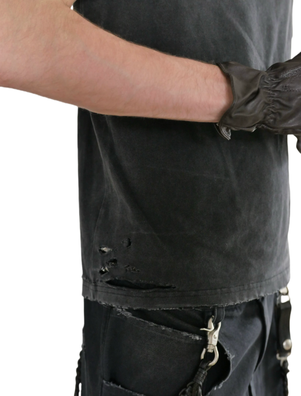 Washed Distressed Slim Fit T-Shirt