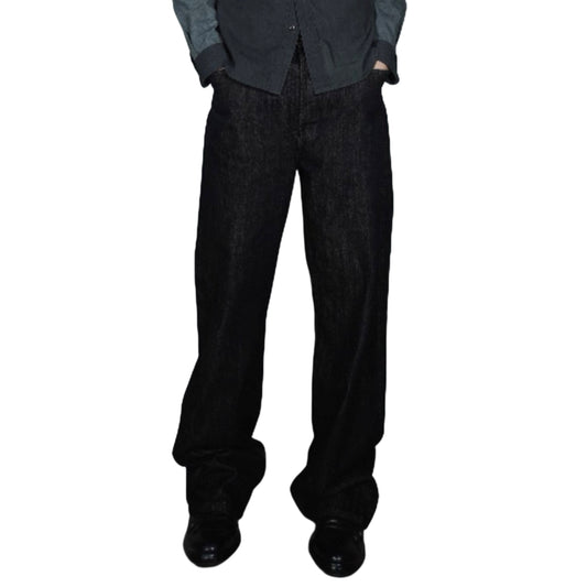 Raw Cow Wide-Leg Loose Jeans