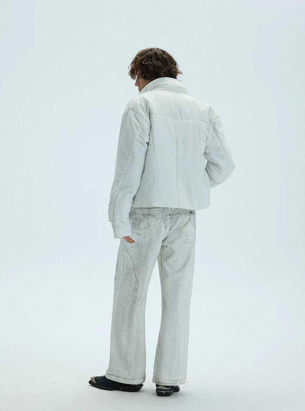 Single-button Short Padded Jacket