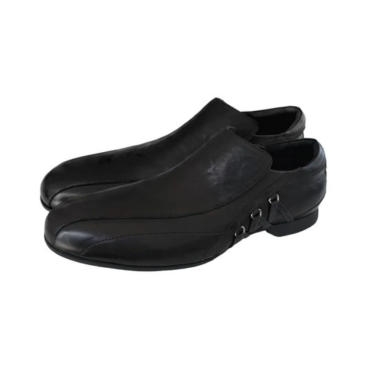 Strap Washed Leather Shoes