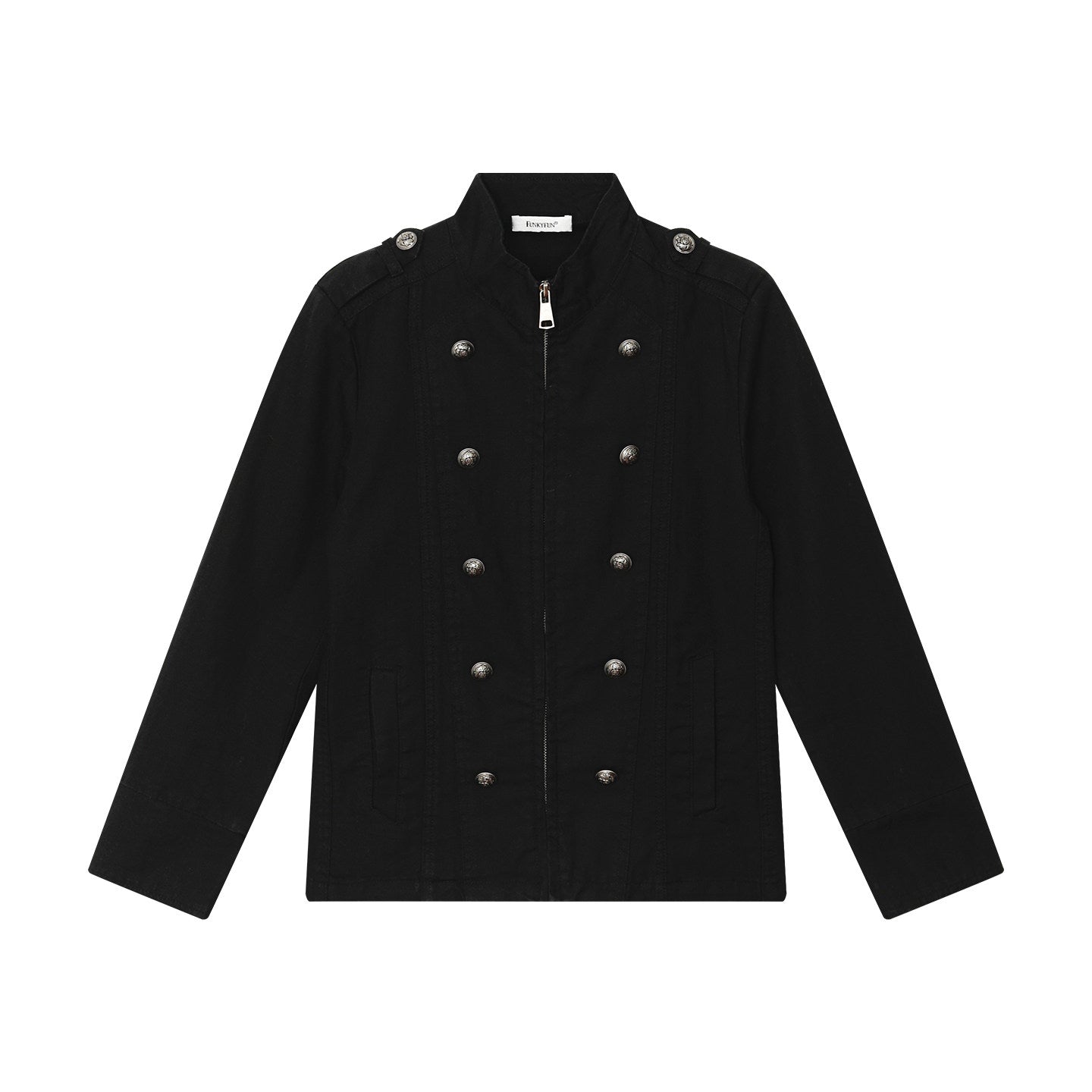 Metal Buckle Double-breasted Napoleon Jacket