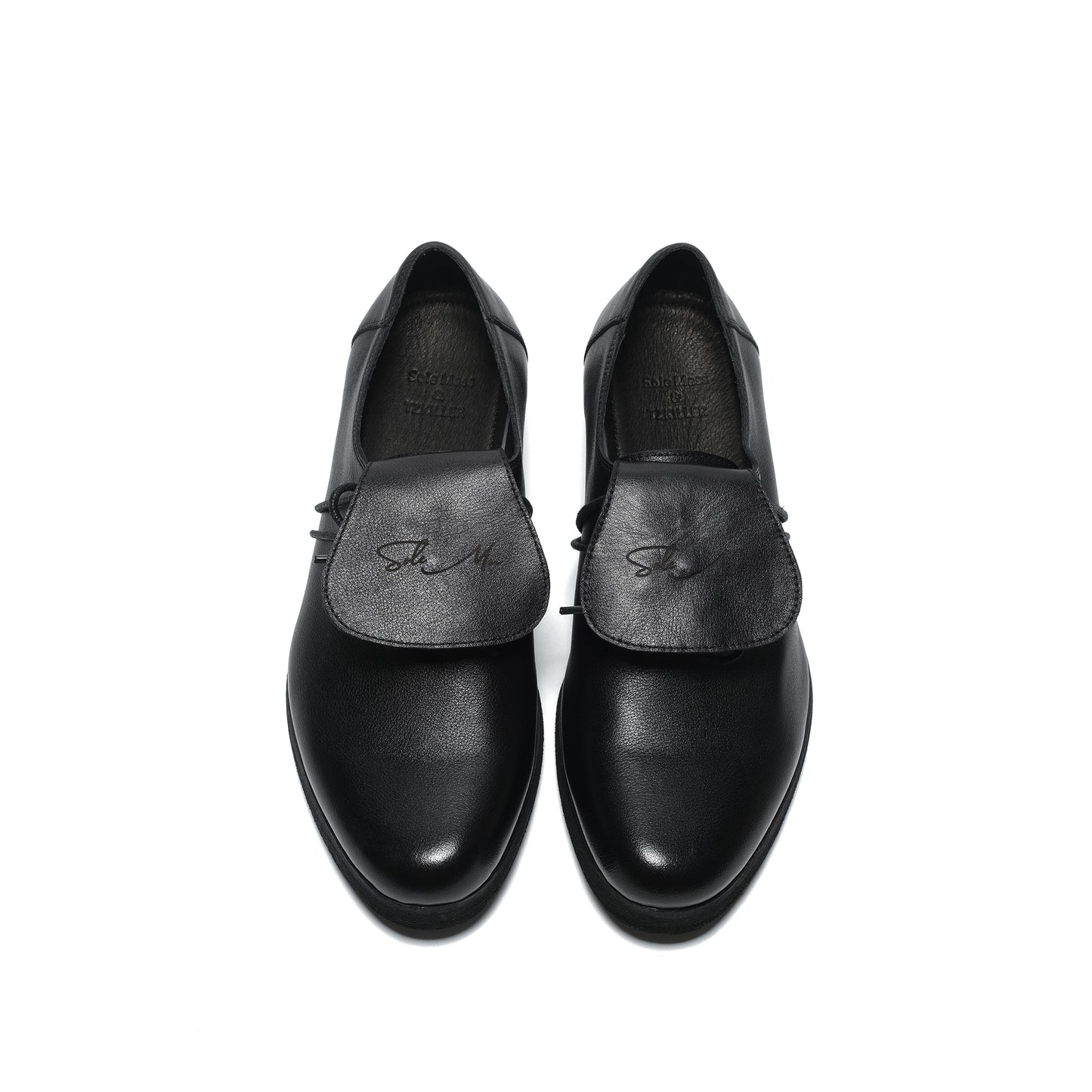Washed Cowhide Square Toe Derby Shoes