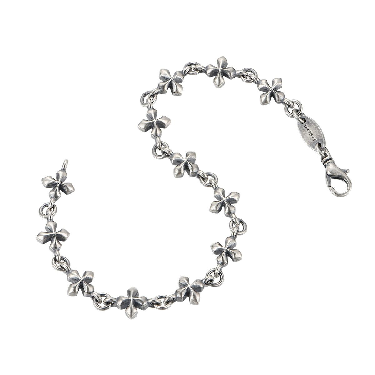 Silver cross bracelet