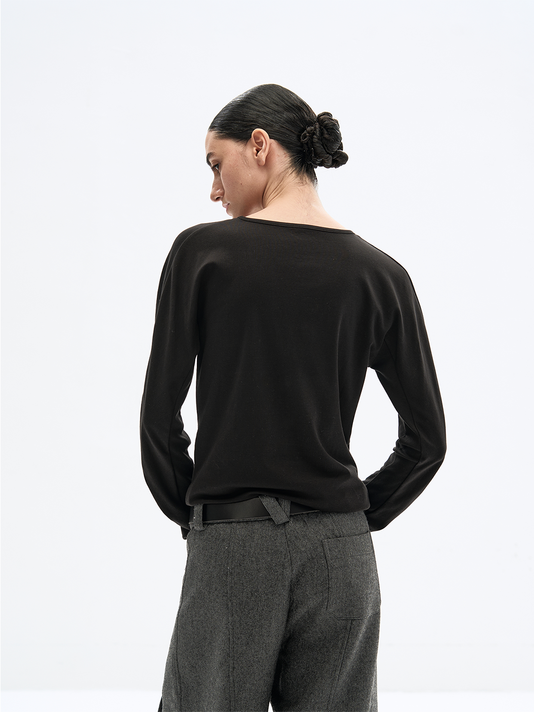 Knot braided long sleeve T-shirt