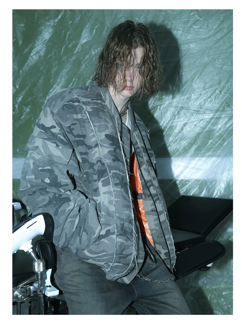 Camouflage Loose Bomber Jacket