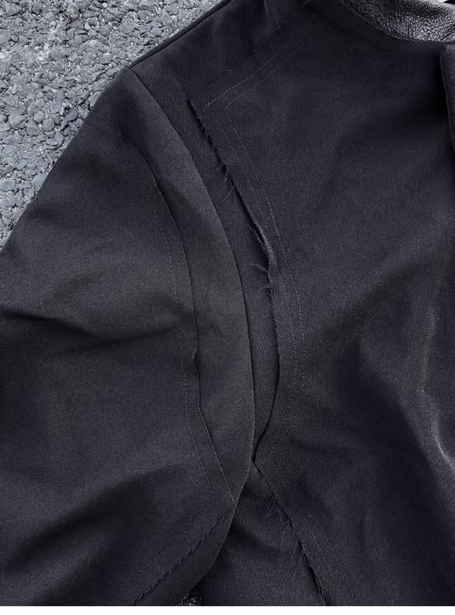 Tassel destruction short jacket