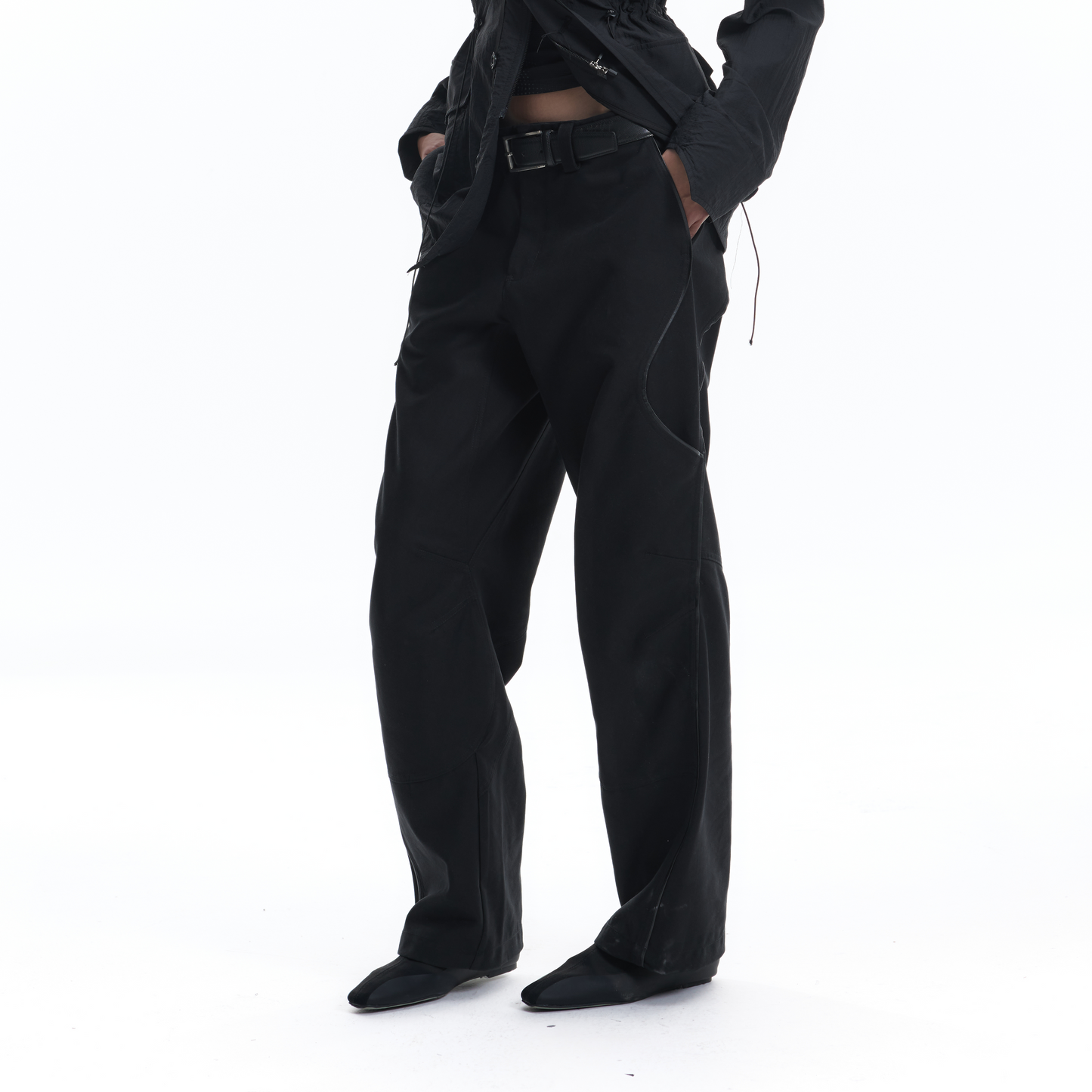 3D patchwork cargo pants