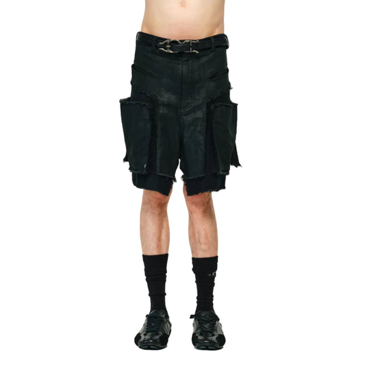 Haunted waxed work shorts
