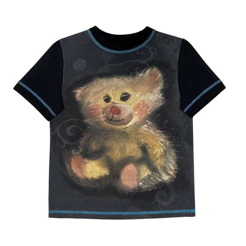 Bear Print Short Sleeve T-Shirt