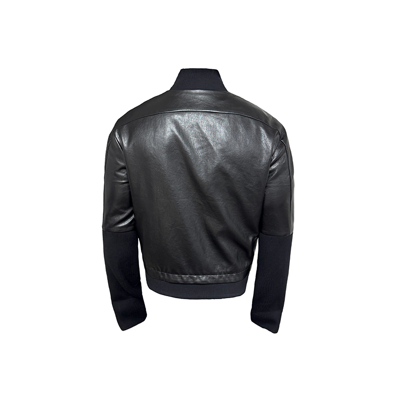 Short Fit Leather Jacket