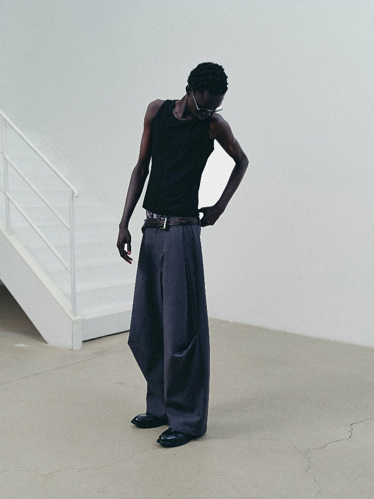3D Draped Cut Trousers