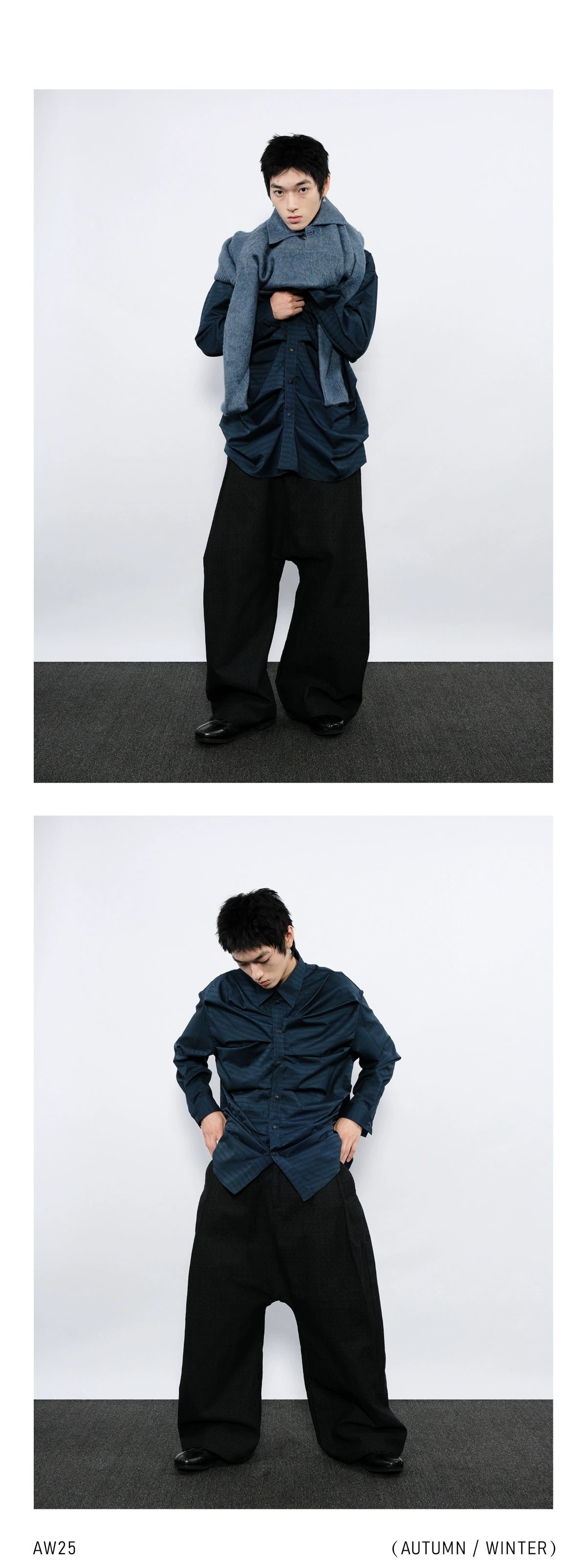 Pleated Long Sleeve Shirt