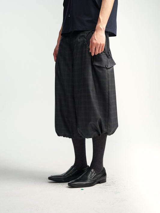 Contraction Drawstring Pocket Capri Pants