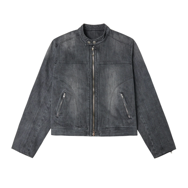 Distressed Heavy Denim Jacket