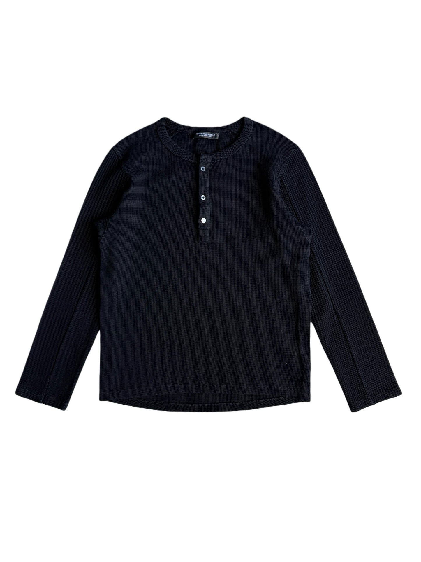 Waffle Henry Collar Pullover Thin Sweatshirt