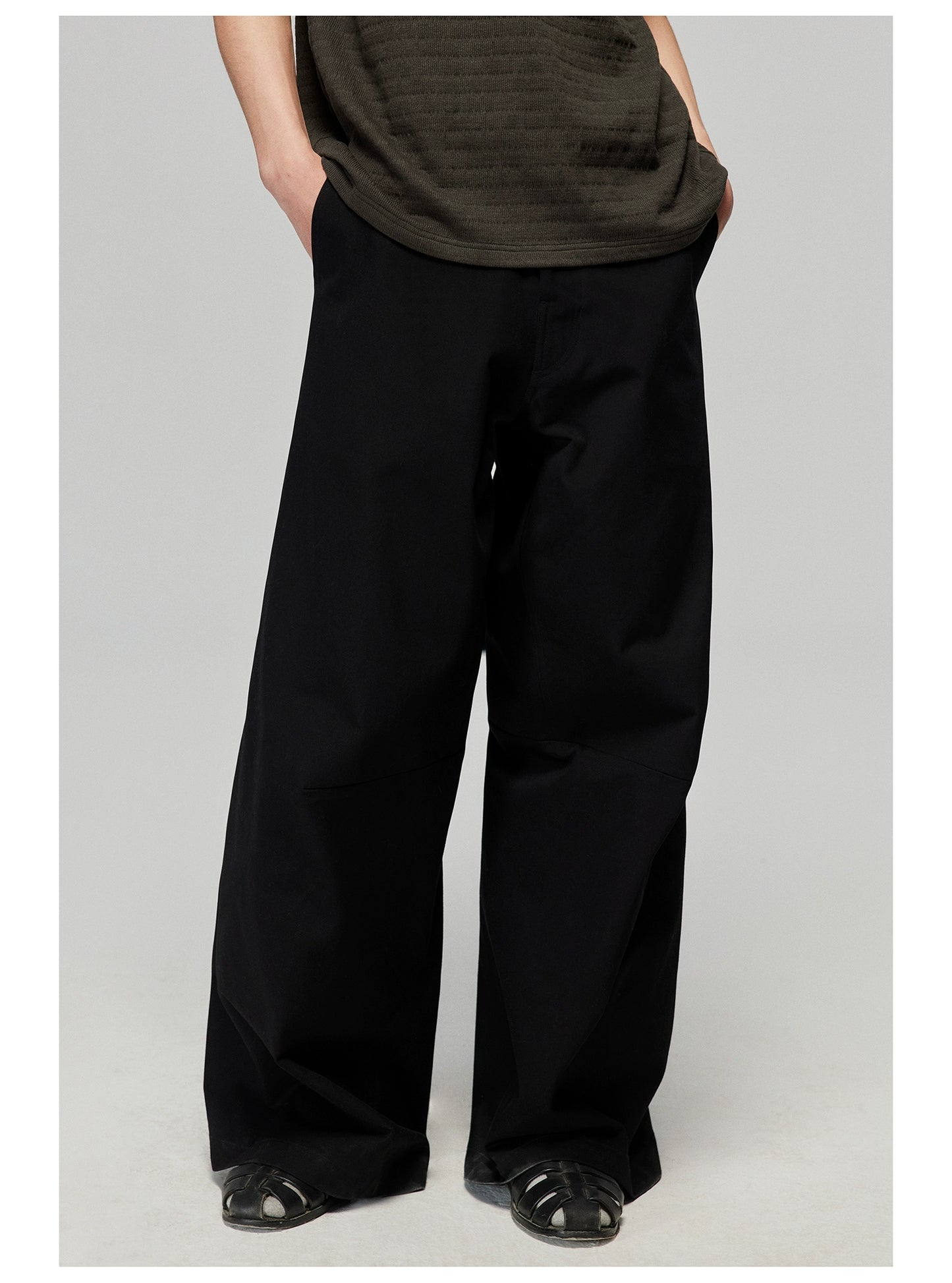 Straight-leg casual trousers
