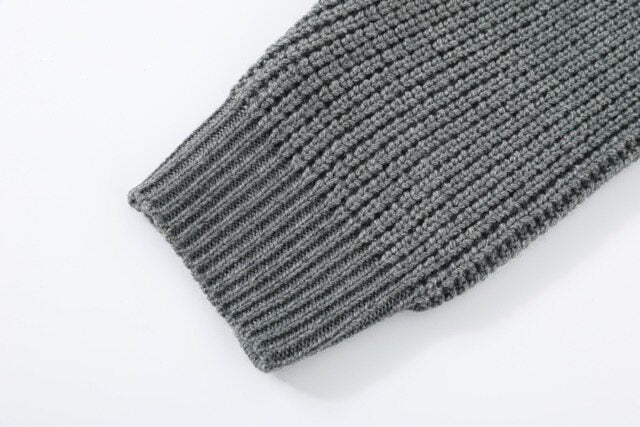 POP CRIMES Wool chunky waffle sweater