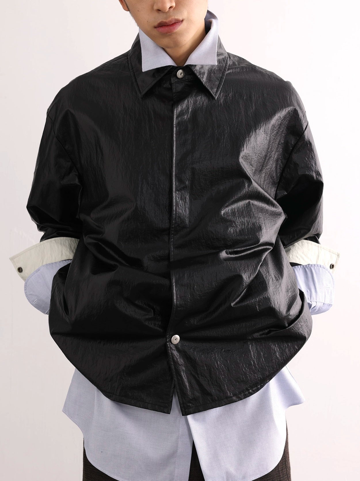 Waterproof Leather Cargo Shirt C03