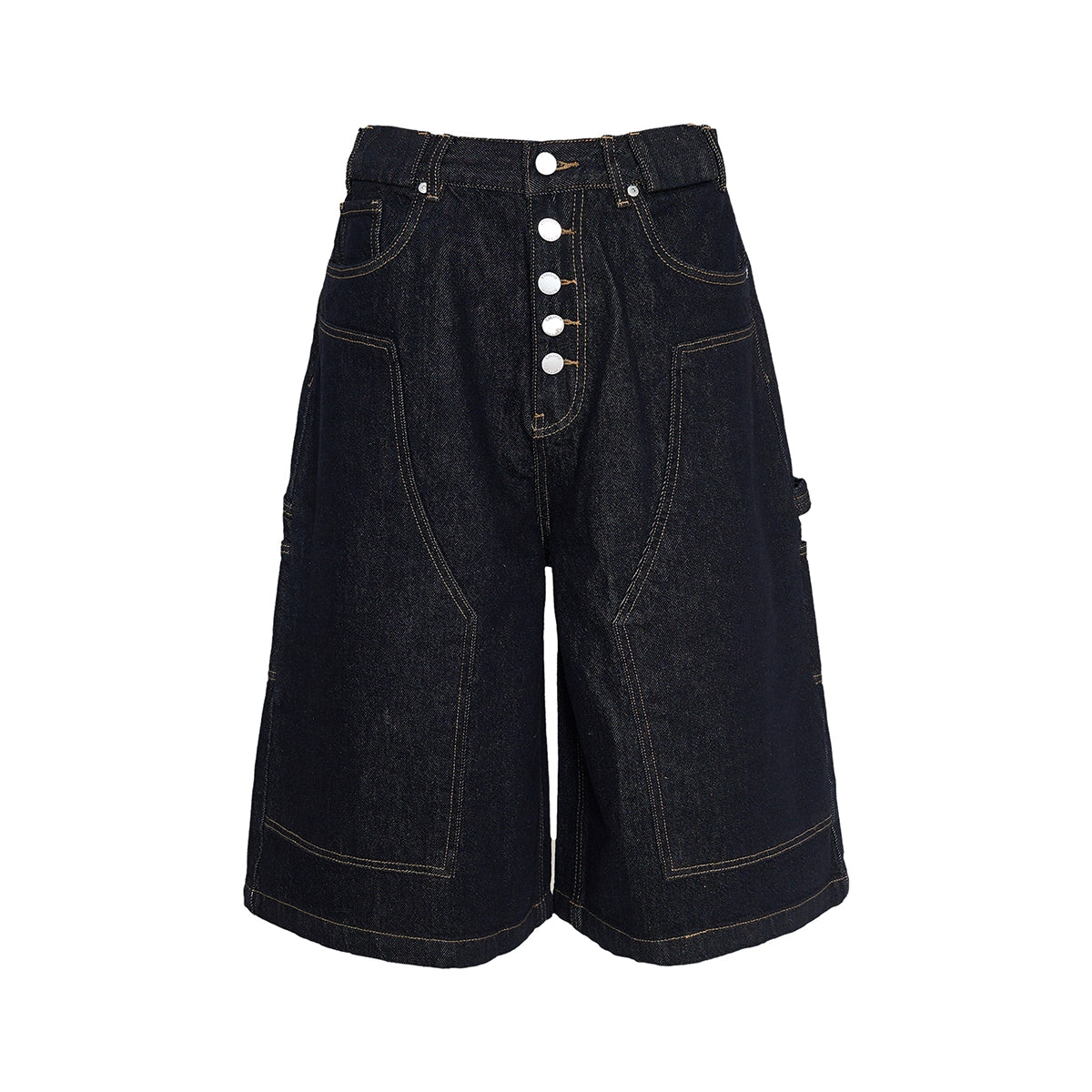 Washed cargo cropped jorts
