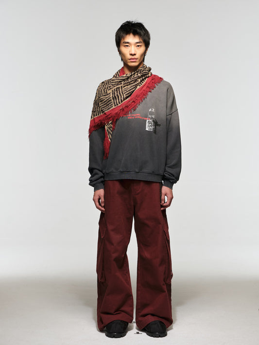 Double Tomb for 2* vintage short wide crew neck sweatshirt