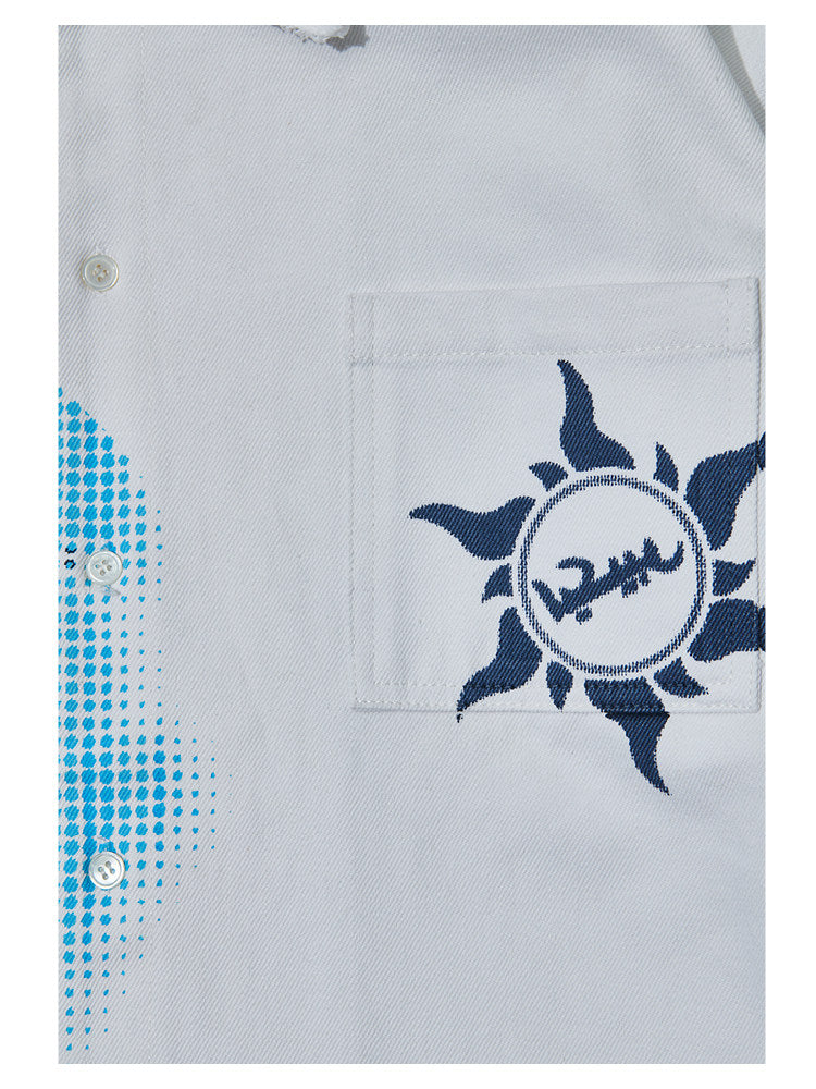 "Lourdes" Destroyed Washed Shirt