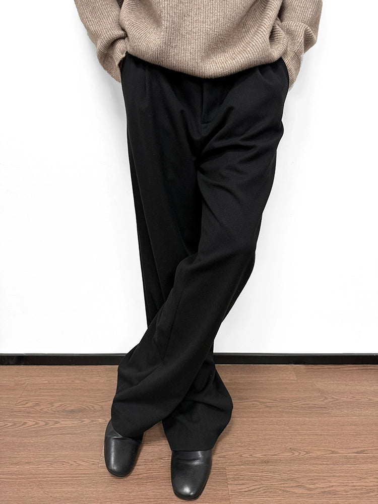 Draped Bootcut Suit Trouser