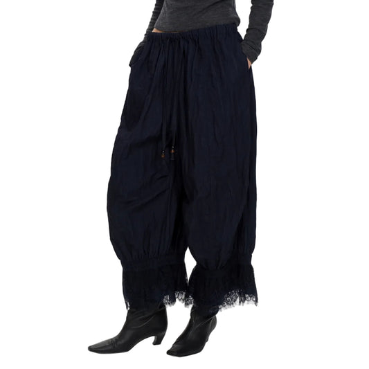 Beware Lace paneled cropped balloon pants