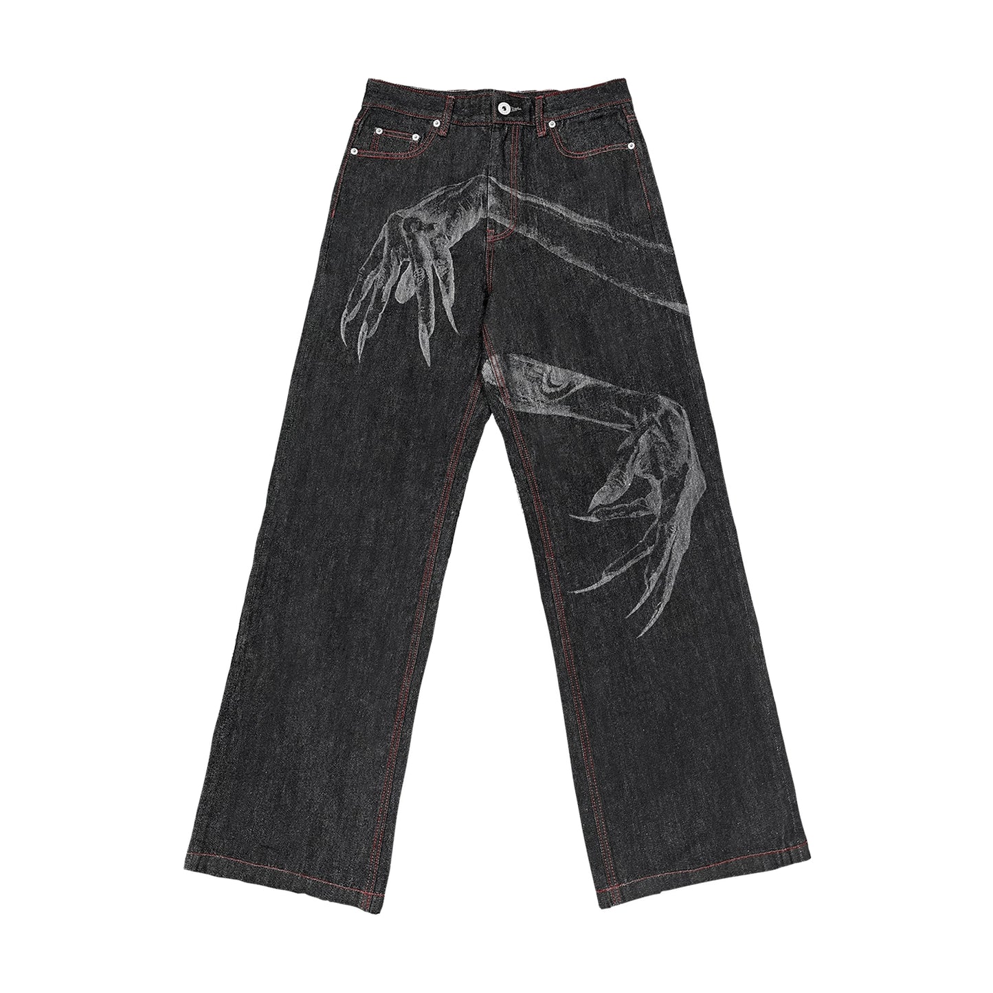 "GHOST HAND" DEVORÉ Straight Denim