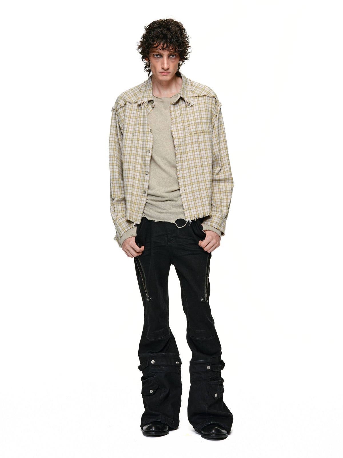 AURORA SLOUCH FIT WASHED CHECK SHIRT