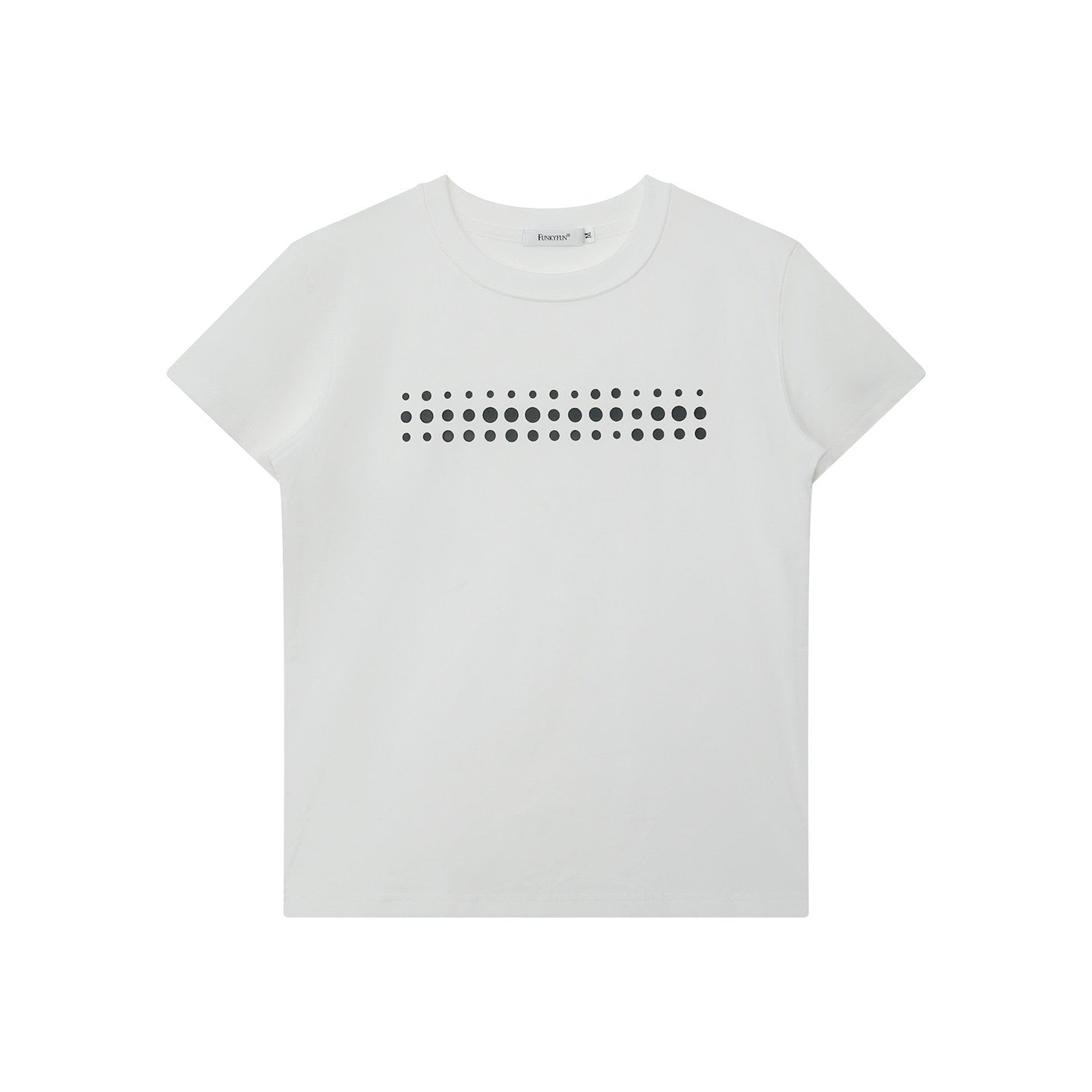 Polka dot short-sleeve T-shirt