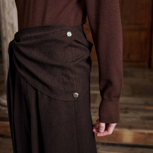 "Reins" wood jacquard trousers
