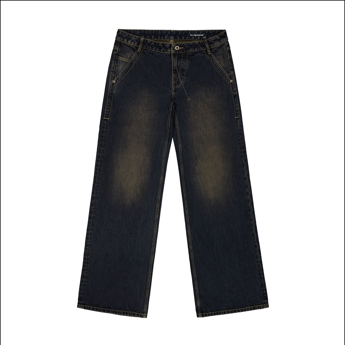 Basic black distressed jeans