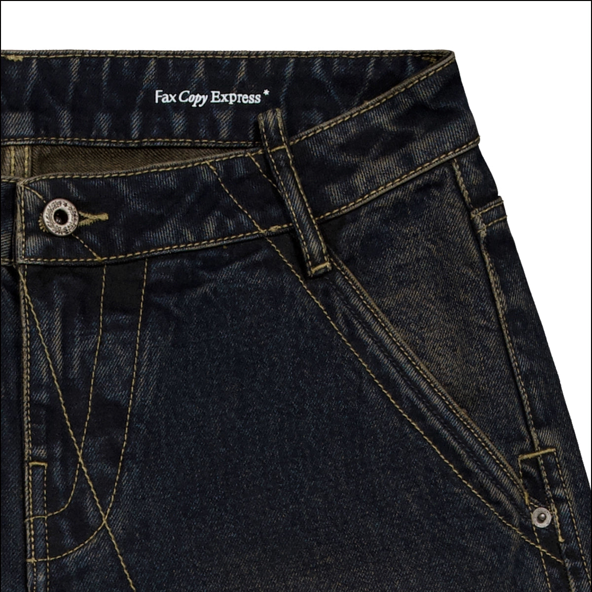 Basic black distressed jeans