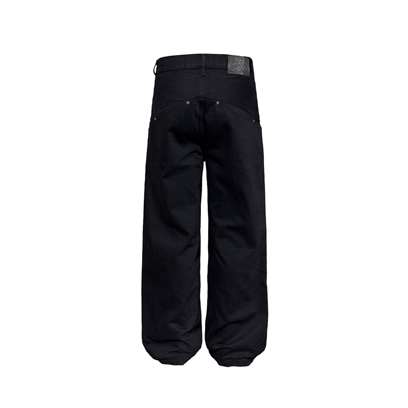 Slip Pocket Straight Jeans