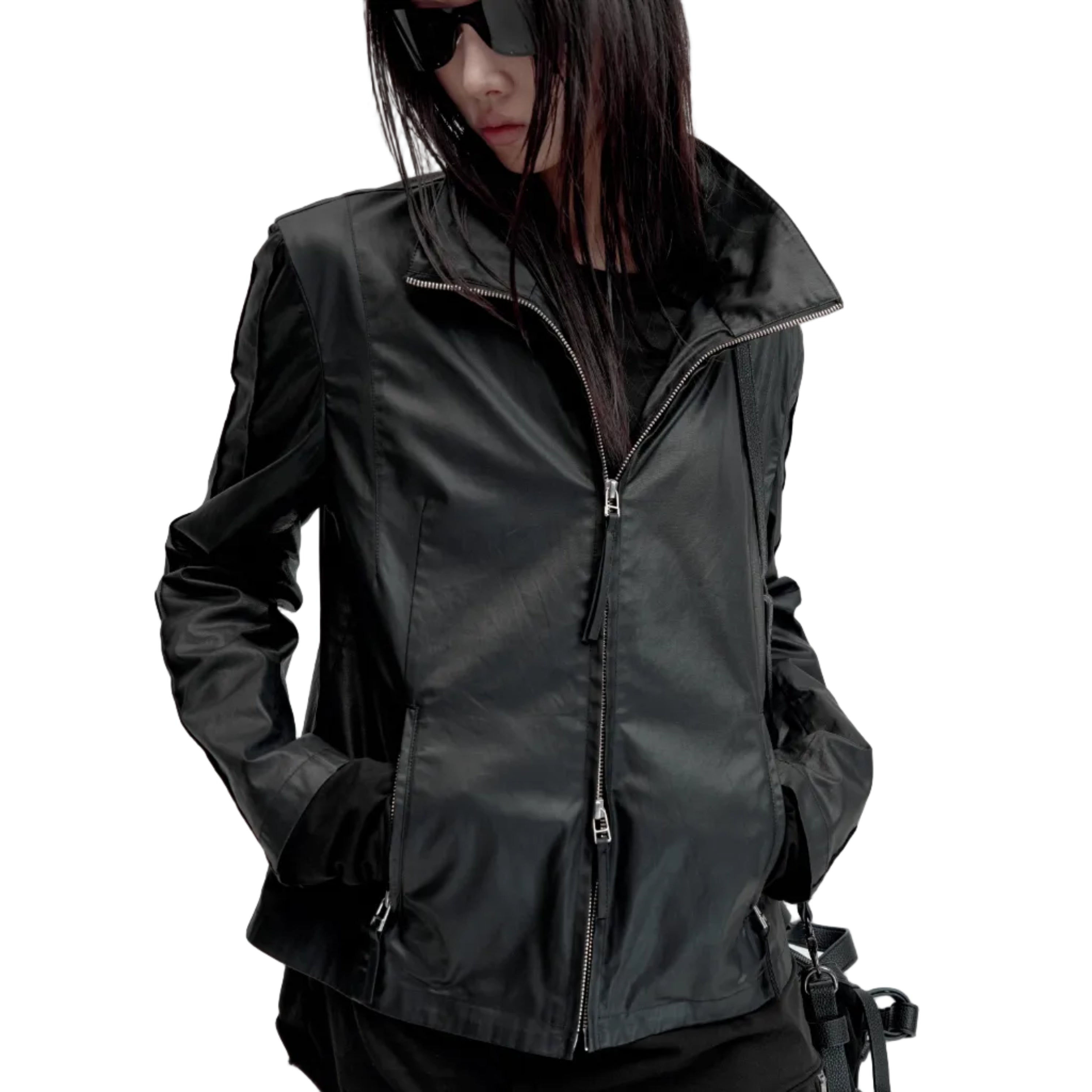 ジャケット・アウター double zip coating jacket Wax-coated double zipper jacket – Verist