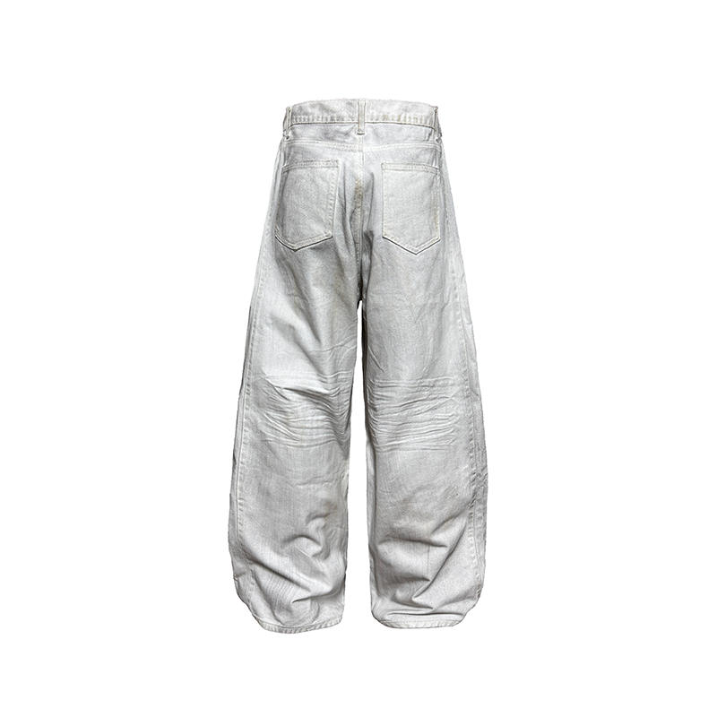Stained White Cattle Jeans