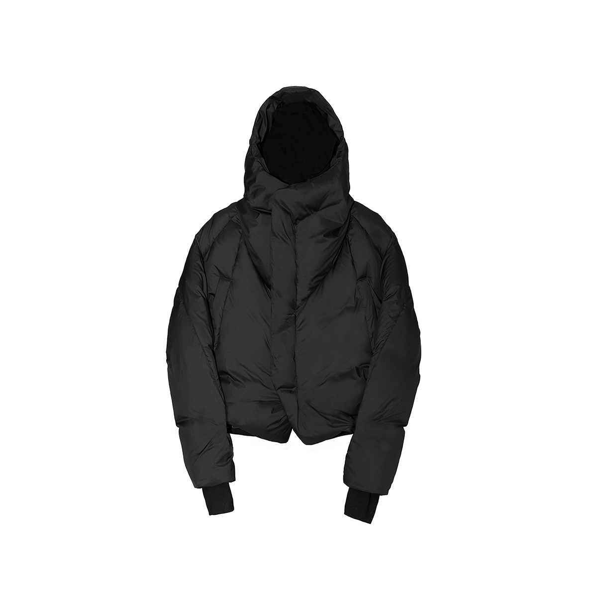 Diamond broken turtleneck white duck down jacket